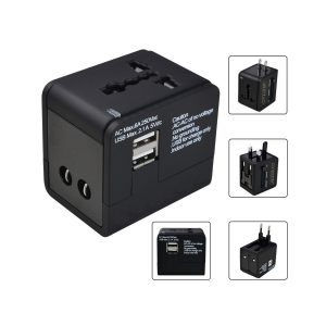 COMPANION Universal Travel Adapter with Dual USB 